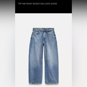 Zara BAGGY BALLOON JEANS Size 10 New with tags